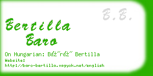bertilla baro business card